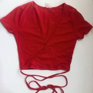 Garage Red Tie Top
